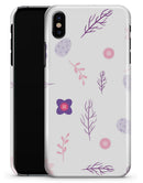 Lavender Twigs and Pink Little Flowers - iPhone X Clipit Case