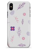 Lavender Twigs and Pink Little Flowers - iPhone X Clipit Case