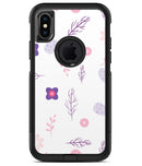 Lavender Twigs and Pink Little Flowers - iPhone X OtterBox Case & Skin Kits