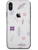 Lavender Twigs and Pink Little Flowers - iPhone X Skin-Kit