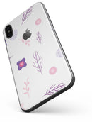 Lavender Twigs and Pink Little Flowers - iPhone X Skin-Kit