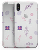 Lavender Twigs and Pink Little Flowers - iPhone X Skin-Kit