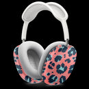 Leopard Coral and Teal V23 - Full Body Skin Decal Wrap Kit for Apple AirPods Pro Max