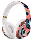Leopard Coral and Teal V23 - Full Body Skin Decal Wrap Kit for Beats by Dre