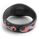Leopard Coral and Teal V23 - Full Body Skin Decal Wrap Kit for Disney Magic Band