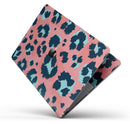 Leopard Coral and Teal V23 // Skin Decal Wrap Kit Compatible with the Apple MacBook Pro, Pro with Touch Bar or Air (11, 12, 13, 15 & 16" - All Versions Available)