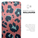 Leopard Coral and Teal V23 - Premium Vinyl Skin Decal for Samsung Galaxy S25 Ultra, S24, S23, S22 & All Galaxy S Models