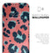Leopard Coral and Teal V23 // Full-Body Skin Decal Wrap Cover for Apple iPhone 15, 14, 13, Pro, Pro Max, Mini, XR, XS, SE (All Models)