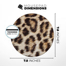 Leopard Furry Animal Hide// WaterProof Rubber Foam Backed Anti-Slip Mouse Pad for Home Work Office or Gaming Computer Desk