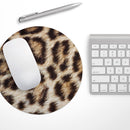 Leopard Furry Animal Hide// WaterProof Rubber Foam Backed Anti-Slip Mouse Pad for Home Work Office or Gaming Computer Desk