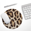 Leopard Furry Animal Hide// WaterProof Rubber Foam Backed Anti-Slip Mouse Pad for Home Work Office or Gaming Computer Desk