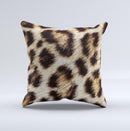 Leopard Furry Animal Hide ink-Fuzed Decorative Throw Pillow