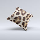 Leopard Furry Animal Hide ink-Fuzed Decorative Throw Pillow