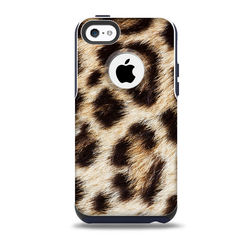 Leopard Furry Animal Hide Skin for the iPhone 5c OtterBox Commuter Case
