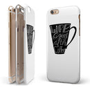 Life Begins After Coffee iPhone 6/6s or 6/6s Plus 2-Piece Hybrid INK-Fuzed Case