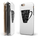 Life Begins After Coffee iPhone 6/6s or 6/6s Plus 2-Piece Hybrid INK-Fuzed Case