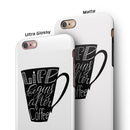 Life Begins After Coffee iPhone 6/6s or 6/6s Plus 2-Piece Hybrid INK-Fuzed Case