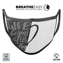Life Begins After Coffee - Made in USA Mouth Cover Unisex Anti-Dust Cotton Blend Reusable & Washable Face Mask with Adjustable Sizing for Adult or Child