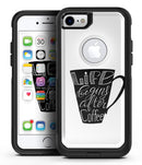 Life Begins After Coffee - iPhone 7 or 7 Plus Commuter Case Skin Kit