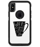 Life Begins After Coffee - iPhone X OtterBox Case & Skin Kits