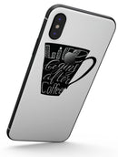 Life Begins After Coffee - iPhone X Skin-Kit