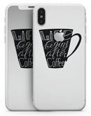Life Begins After Coffee - iPhone X Skin-Kit