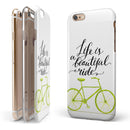 Life is a Beautiful Ride iPhone 6/6s or 6/6s Plus 2-Piece Hybrid INK-Fuzed Case