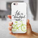 Life is a Beautiful Ride iPhone 6/6s or 6/6s Plus 2-Piece Hybrid INK-Fuzed Case