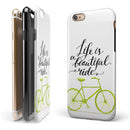 Life is a Beautiful Ride iPhone 6/6s or 6/6s Plus 2-Piece Hybrid INK-Fuzed Case