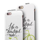 Life is a Beautiful Ride iPhone 6/6s or 6/6s Plus 2-Piece Hybrid INK-Fuzed Case