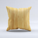 Light Bamboo Wood Ink-Fuzed Decorative Throw Pillow