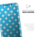 Light Blue & White Polka Dot (Converted)  - Protective Skin Wrap & Decal – Compatible with iPhone SE to iPhone 17 Pro Max (All Models)