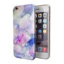Light Blue 3123 Absorbed Watercolor Texture iPhone 6/6s or 6/6s Plus 2-Piece Hybrid INK-Fuzed Case