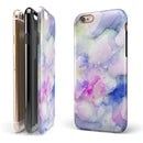 Light Blue 3123 Absorbed Watercolor Texture iPhone 6/6s or 6/6s Plus 2-Piece Hybrid INK-Fuzed Case