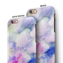 Light Blue 3123 Absorbed Watercolor Texture iPhone 6/6s or 6/6s Plus 2-Piece Hybrid INK-Fuzed Case
