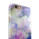 Light Blue 3123 Absorbed Watercolor Texture iPhone 6/6s or 6/6s Plus 2-Piece Hybrid INK-Fuzed Case