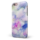 Light Blue 3123 Absorbed Watercolor Texture iPhone 6/6s or 6/6s Plus 2-Piece Hybrid INK-Fuzed Case