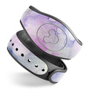 Light Blue 3123 Absorbed Watercolor Texture - Decal Skin Wrap Kit for the Disney Magic Band