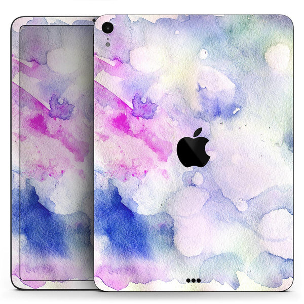 Light Blue 3123 Absorbed Watercolor Texture - Full Body Skin Decal for the Apple iPad Pro 12.9", 11", 10.5", 9.7", Air or Mini (All Models Available)