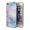 Light Blue 3 Absorbed Watercolor Texture iPhone 6/6s or 6/6s Plus 2-Piece Hybrid INK-Fuzed Case