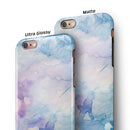 Light Blue 3 Absorbed Watercolor Texture iPhone 6/6s or 6/6s Plus 2-Piece Hybrid INK-Fuzed Case