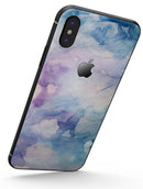 Light Blue 3 Absorbed Watercolor Texture - iPhone X Skin-Kit