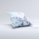 Light Blue Butterfly Outline ink-Fuzed Decorative Throw Pillow
