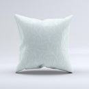 Light Blue Floral Branches ink-Fuzed Decorative Throw Pillow