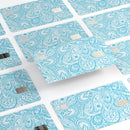 Light Blue Paisley Floral - Premium Protective Decal Skin-Kit for the Apple Credit Card
