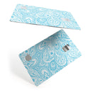 Light Blue Paisley Floral - Premium Protective Decal Skin-Kit for the Apple Credit Card
