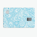 Light Blue Paisley Floral - Premium Protective Decal Skin-Kit for the Apple Credit Card