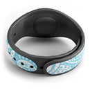 Light Blue Paisley Floral - Decal Skin Wrap Kit for the Disney Magic Band