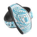 Light Blue Paisley Floral - Decal Skin Wrap Kit for the Disney Magic Band