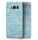 Light Blue Paisley Floral - Samsung Galaxy S8 Full-Body Skin Kit